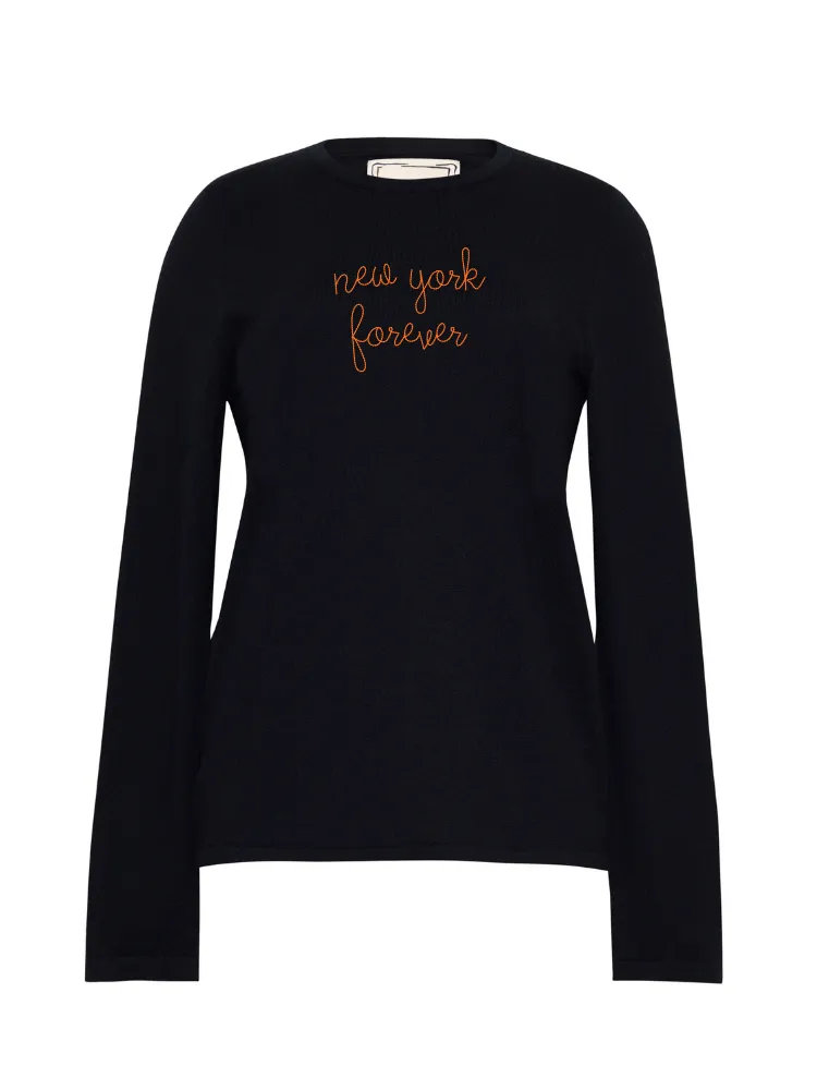 "new york forever" Mara Crewneck sold by Lingua Franca NYC product image thumbnail 3