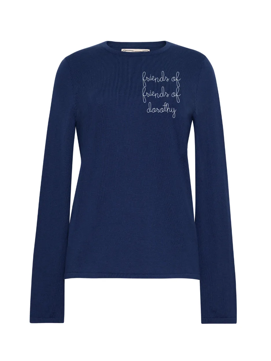 "friends of friends of dorothy" Mara Crewneck sold by Lingua Franca NYC product image thumbnail 5