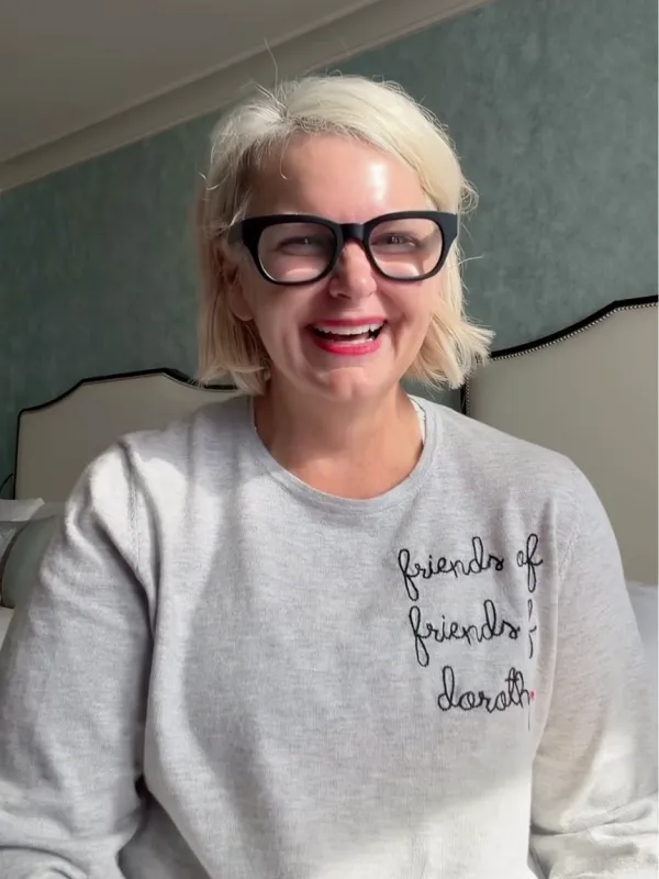 "friends of friends of dorothy" Mara Crewneck made by Lingua Franca NYC