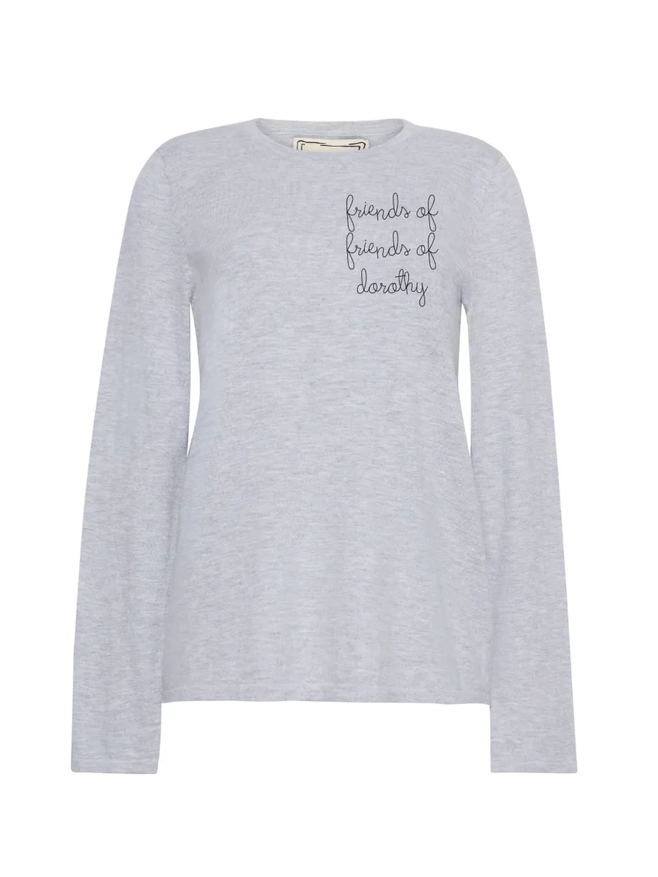 "friends of friends of dorothy" Mara Crewneck sold by Lingua Franca NYC product image thumbnail 2