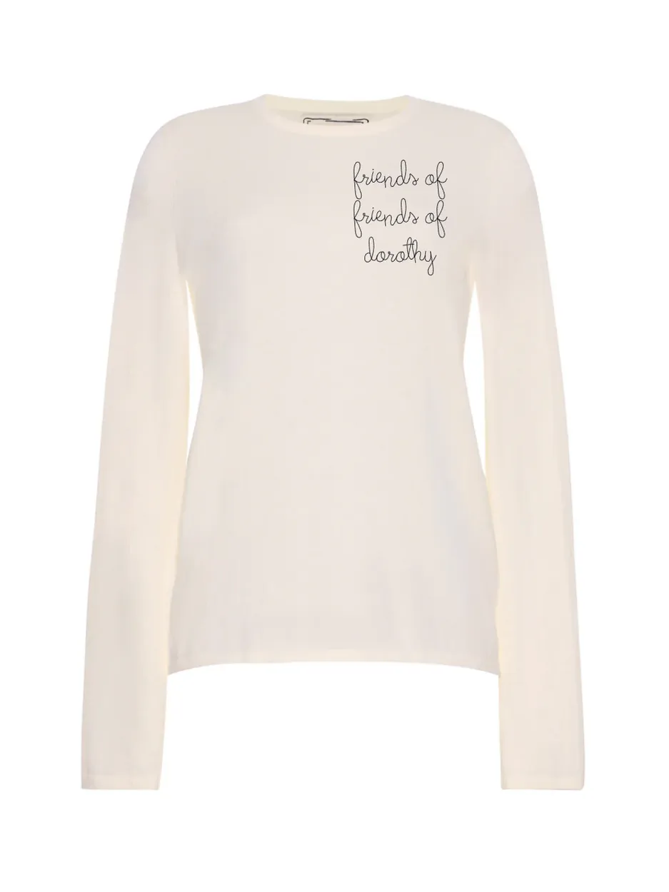 "friends of friends of dorothy" Mara Crewneck sold by Lingua Franca NYC product image thumbnail 3