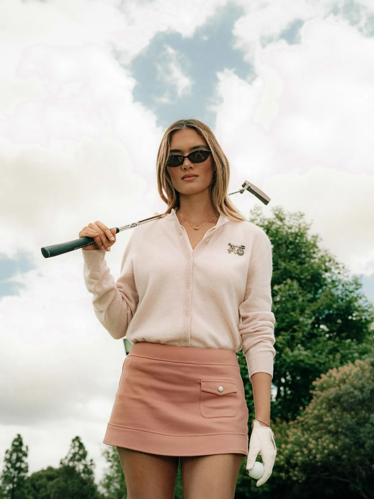 "golf pin" Classic Cardigan sold by Lingua Franca NYC product image thumbnail 4