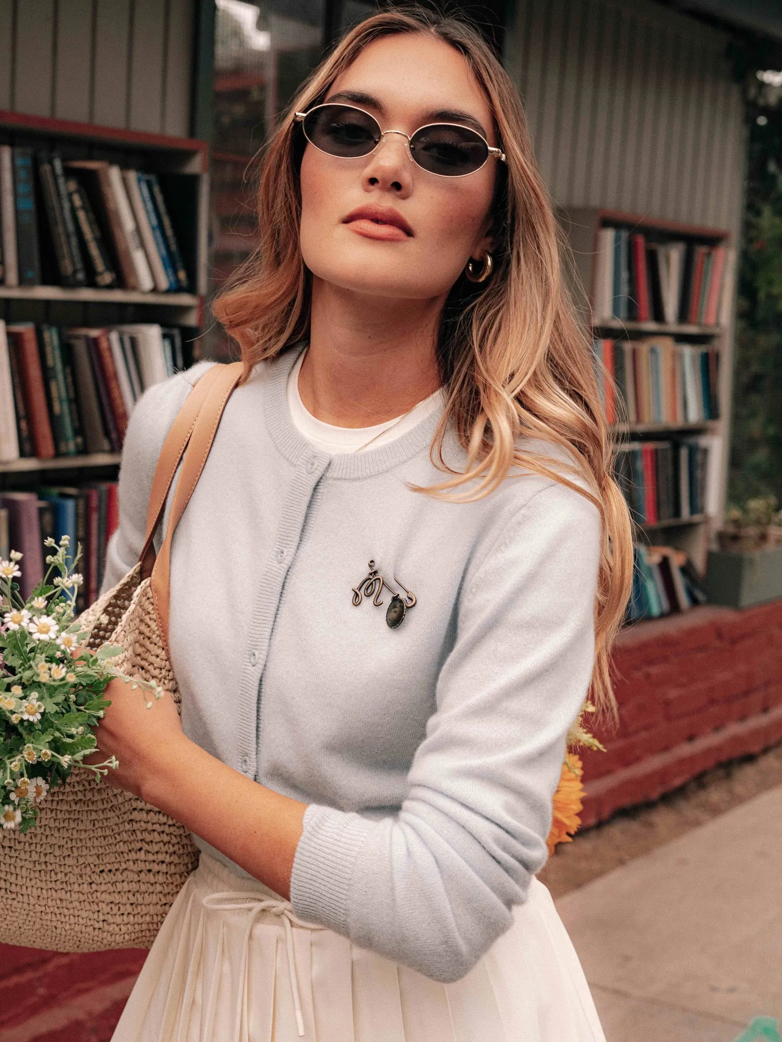 "golf pin" Classic Cardigan sold by Lingua Franca NYC product image thumbnail 2