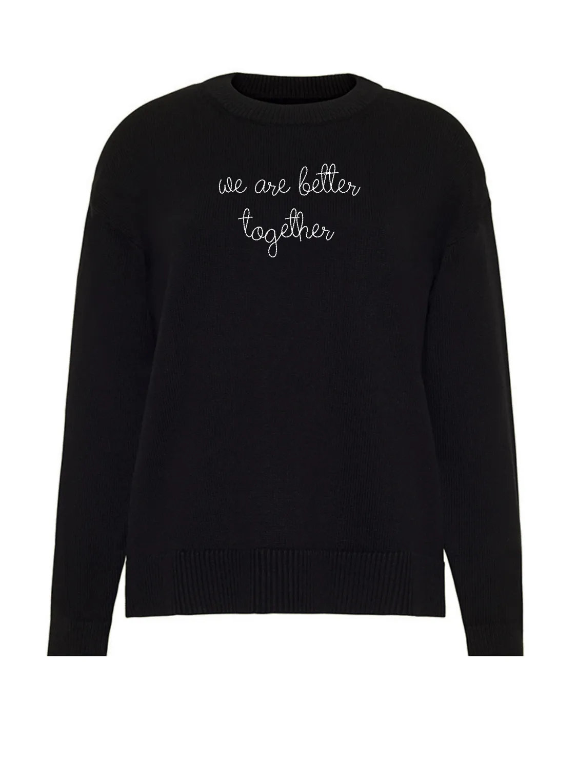 "we are better together" Maxine Sweater sold by Lingua Franca NYC product image thumbnail 5