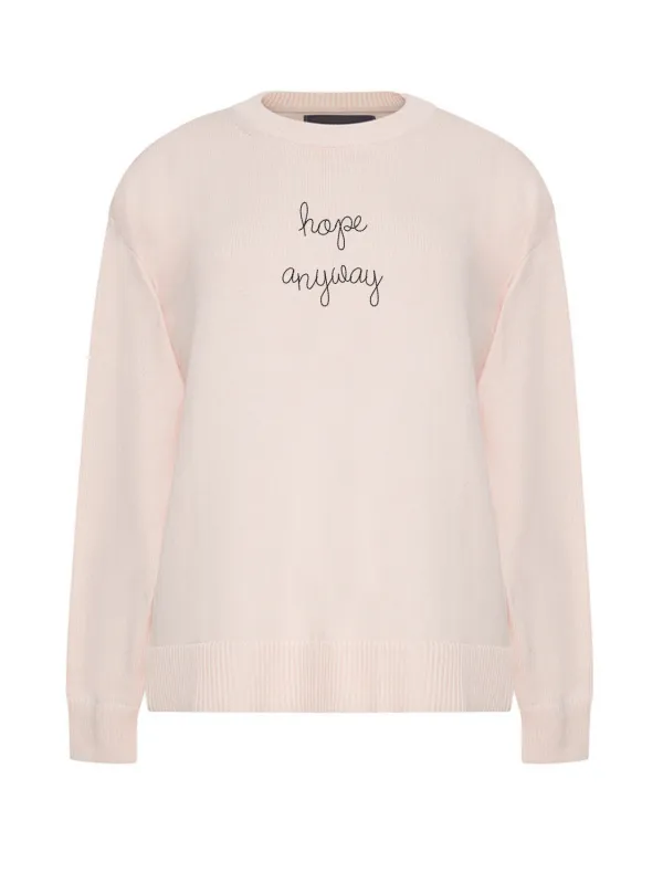 "hope anyway" Maxine Sweater made by Lingua Franca NYC