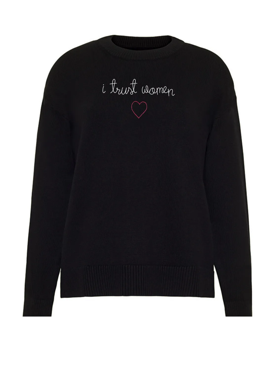 "i trust women" Maxine Sweater sold by Lingua Franca NYC