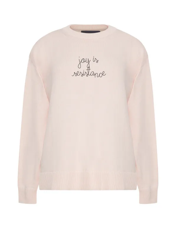 "joy is resistance" Maxine Sweater made by Lingua Franca NYC