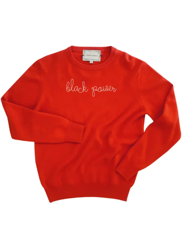 "black power" Women's Crewneck made by Lingua Franca NYC