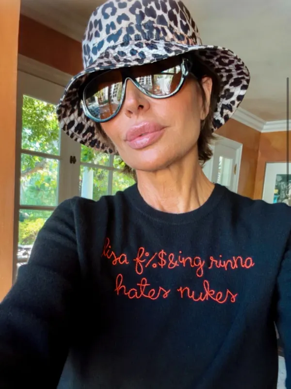 "lisa f%$&ing rinna hates nukes" Women's Crewneck made by Lingua Franca NYC