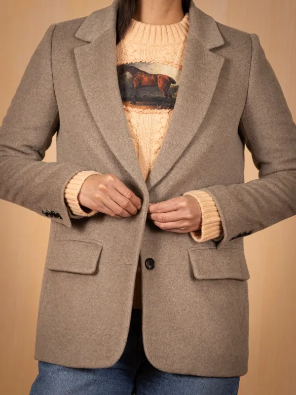 Camille Cashmere Blazer made by Lingua Franca NYC