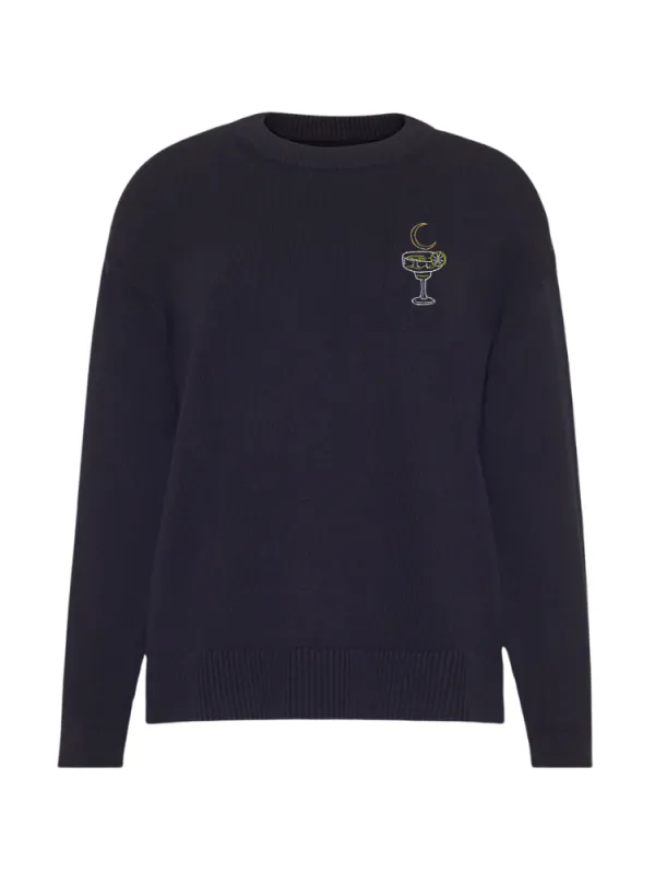"midnight margaritas" Graphic Maxine Sweater made by Lingua Franca NYC