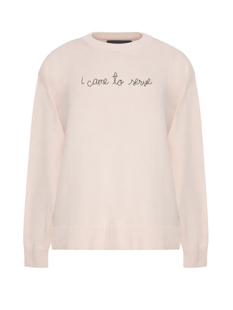 'I came to serve' Maxine Sweater sold by Lingua Franca NYC product image thumbnail 3