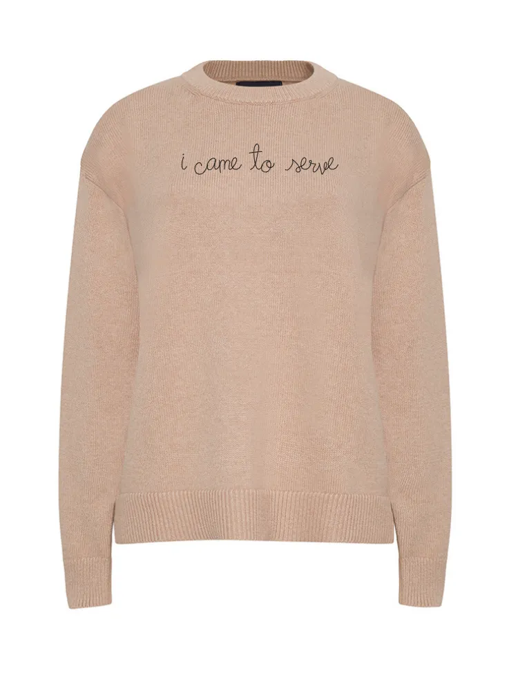 'I came to serve' Maxine Sweater sold by Lingua Franca NYC product image thumbnail 4