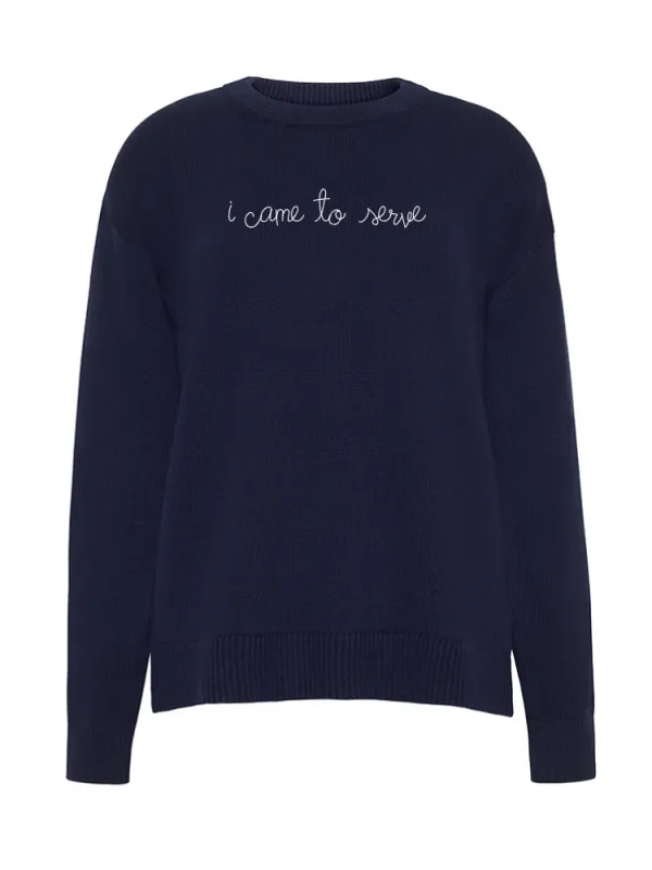'I came to serve' Maxine Sweater made by Lingua Franca NYC