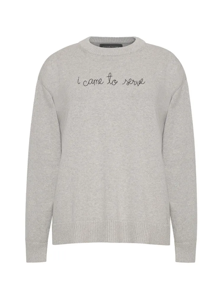 'I came to serve' Maxine Sweater sold by Lingua Franca NYC product image thumbnail 2