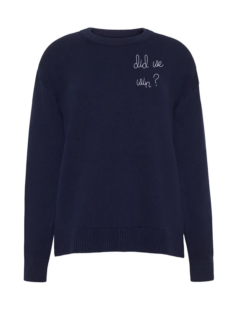 "did we win" Maxine Sweater sold by Lingua Franca NYC product image thumbnail 2