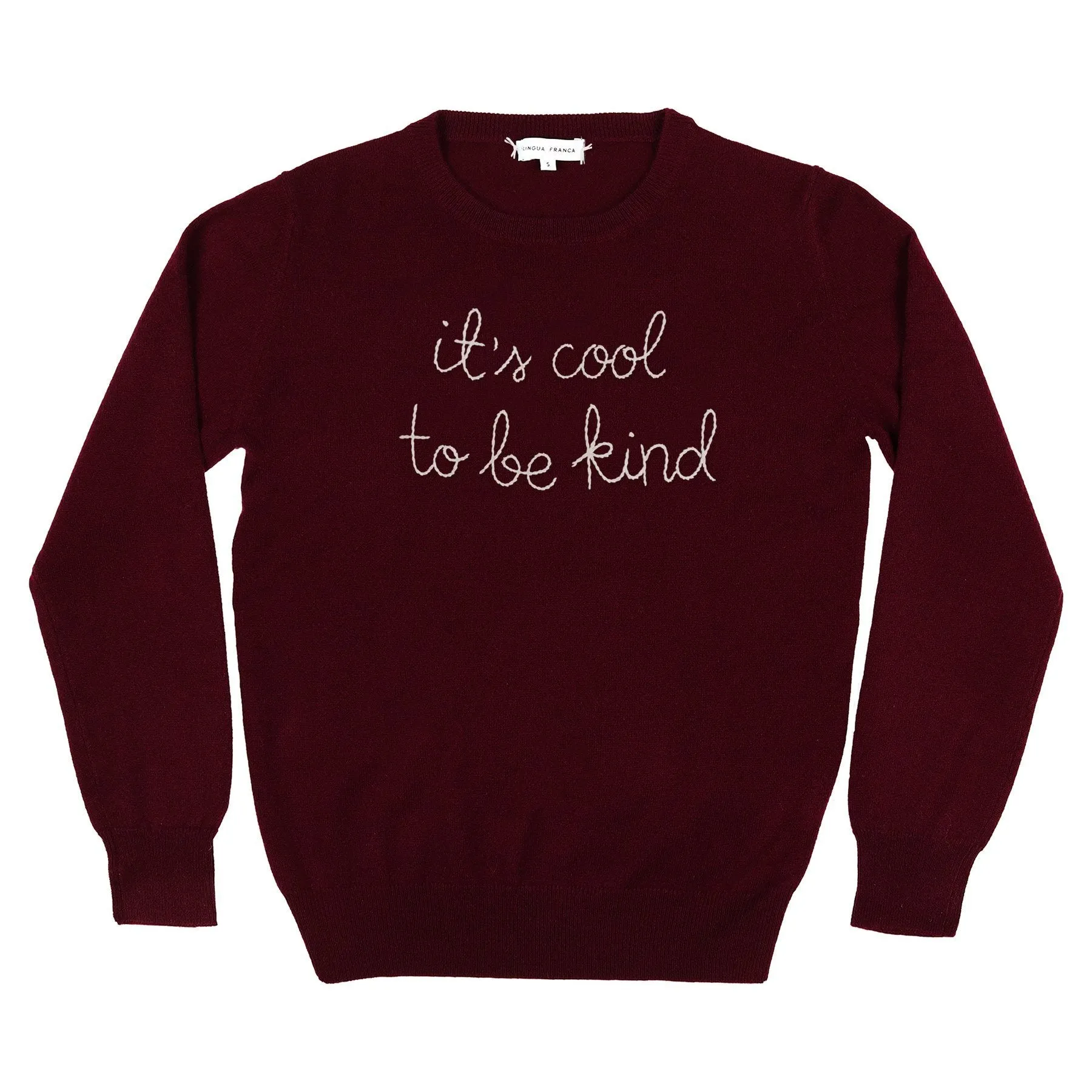 "it's cool to be kind" Crewneck sold by Lingua Franca NYC product image thumbnail 3