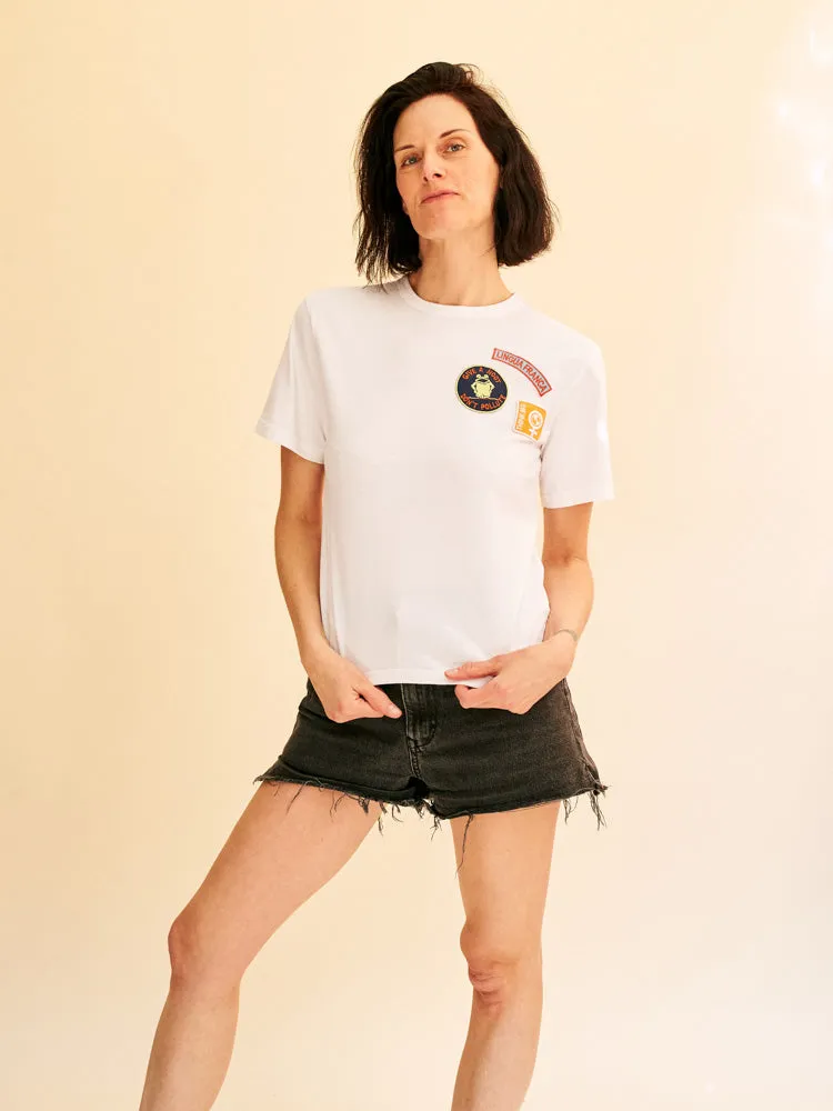 Multi Patch T-shirt sold by Lingua Franca NYC product image thumbnail 3