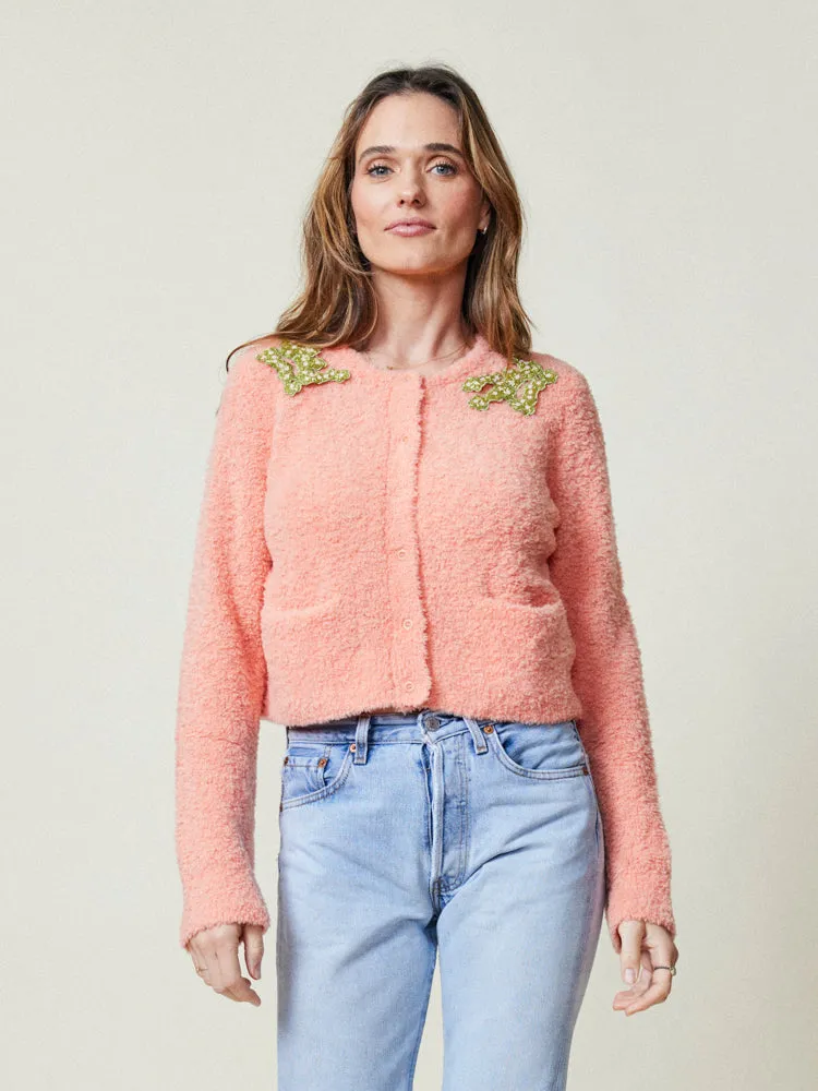 Beaded Nala Cropped Cardigan sold by Lingua Franca NYC product image thumbnail 3