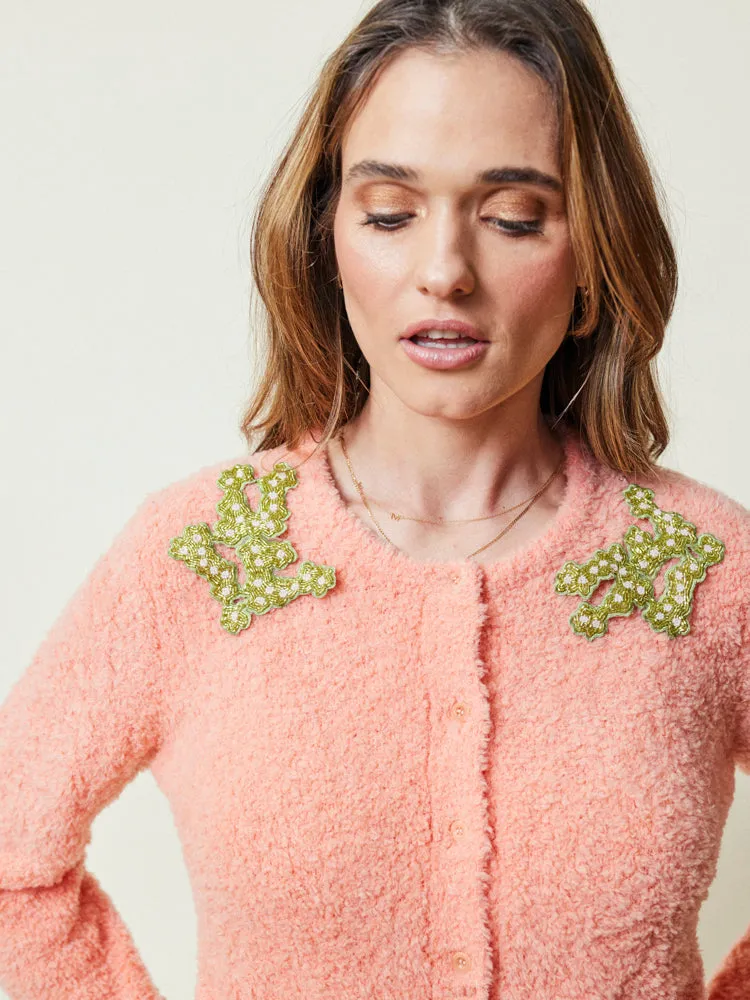 Beaded Nala Cropped Cardigan sold by Lingua Franca NYC