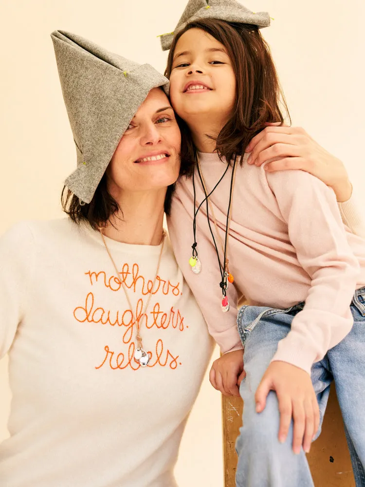 "mothers. daughters. rebels." Crewneck sold by Lingua Franca NYC product image thumbnail 2