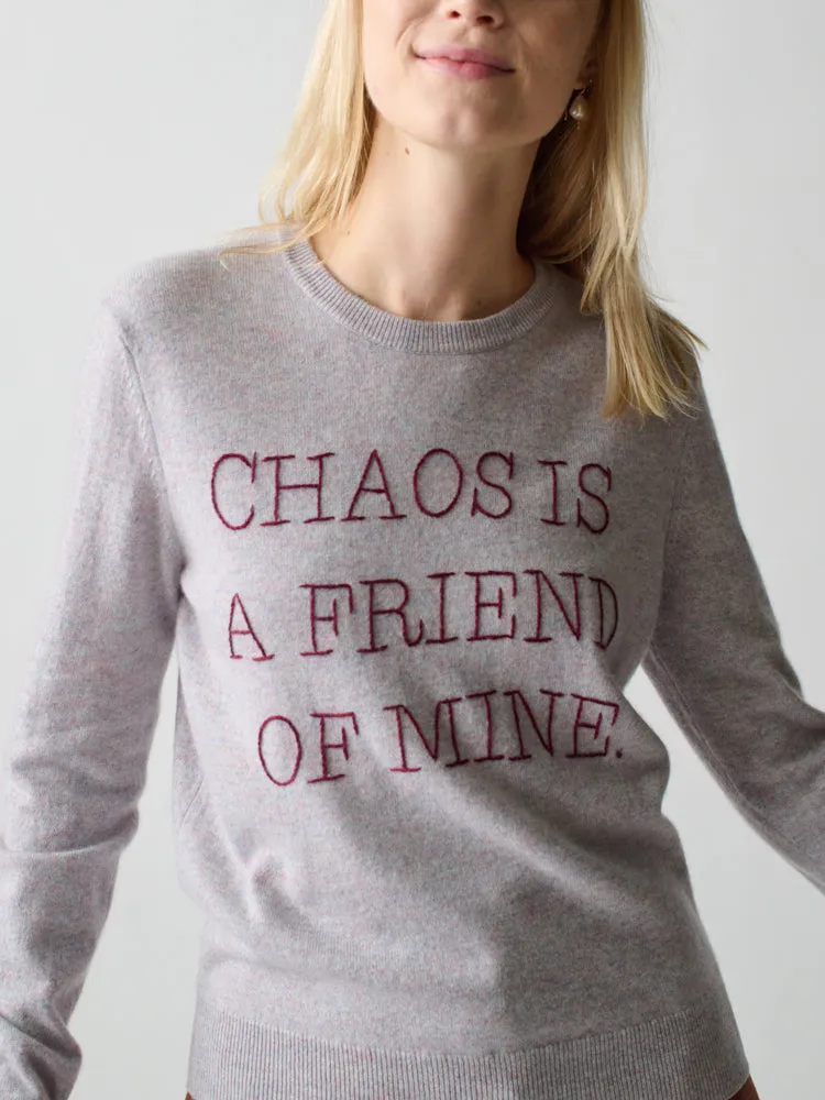 Chaos is a Friend of Mine Crewneck sold by Lingua Franca NYC
