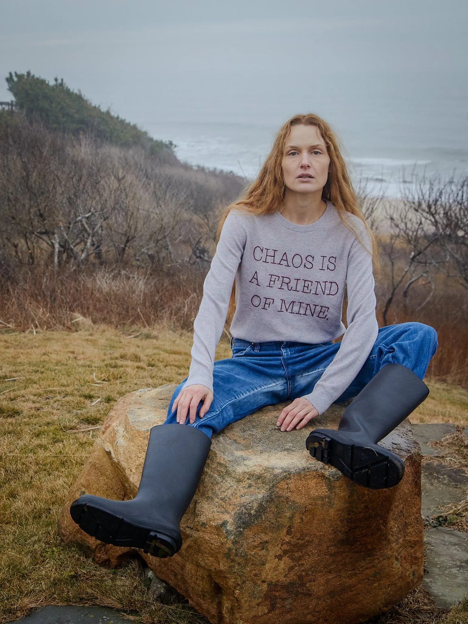 Chaos is a Friend of Mine Crewneck sold by Lingua Franca NYC product image thumbnail 4