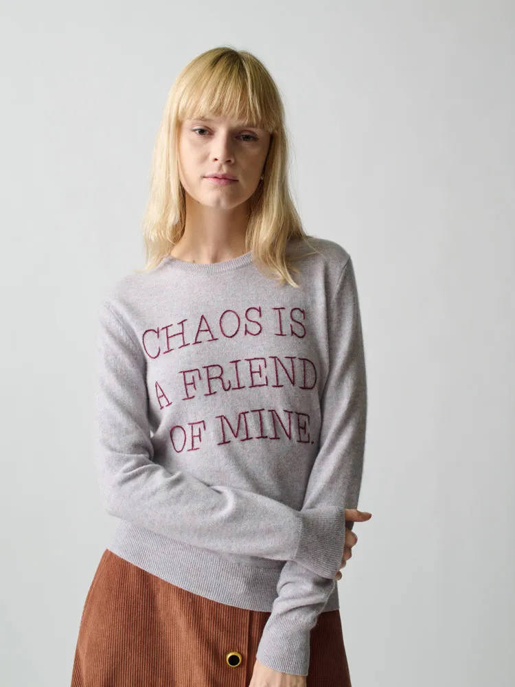 Chaos is a Friend of Mine Crewneck sold by Lingua Franca NYC product image thumbnail 2