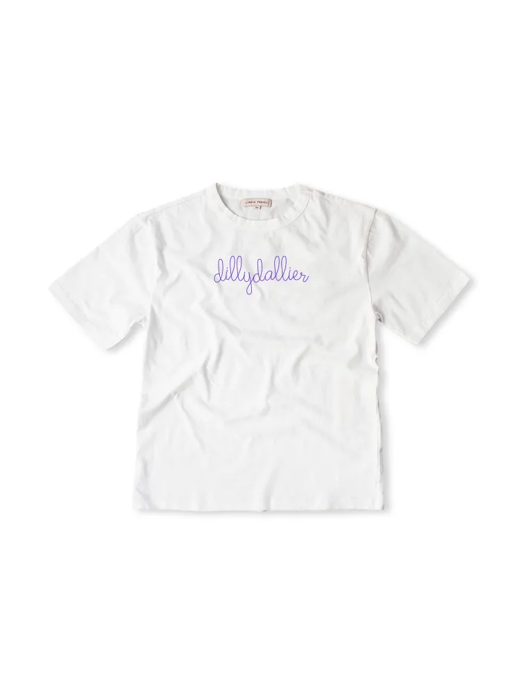 "dillydallier" T-Shirt sold by Lingua Franca NYC product image thumbnail 2