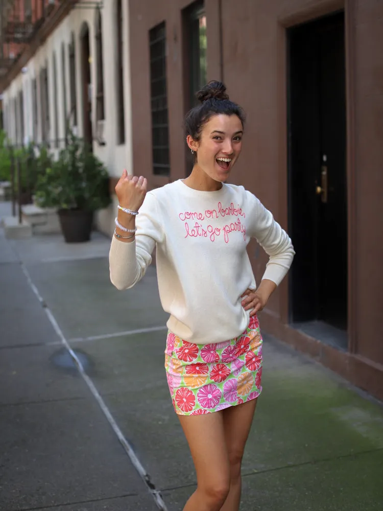 "come on barbie, let's go party" Crewneck sold by Lingua Franca NYC