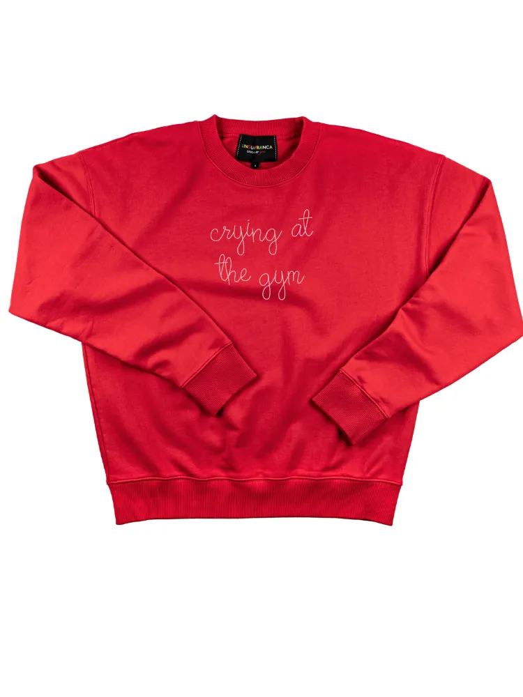 "crying at the gym" Women's Sweatshirt sold by Lingua Franca NYC product image thumbnail 4