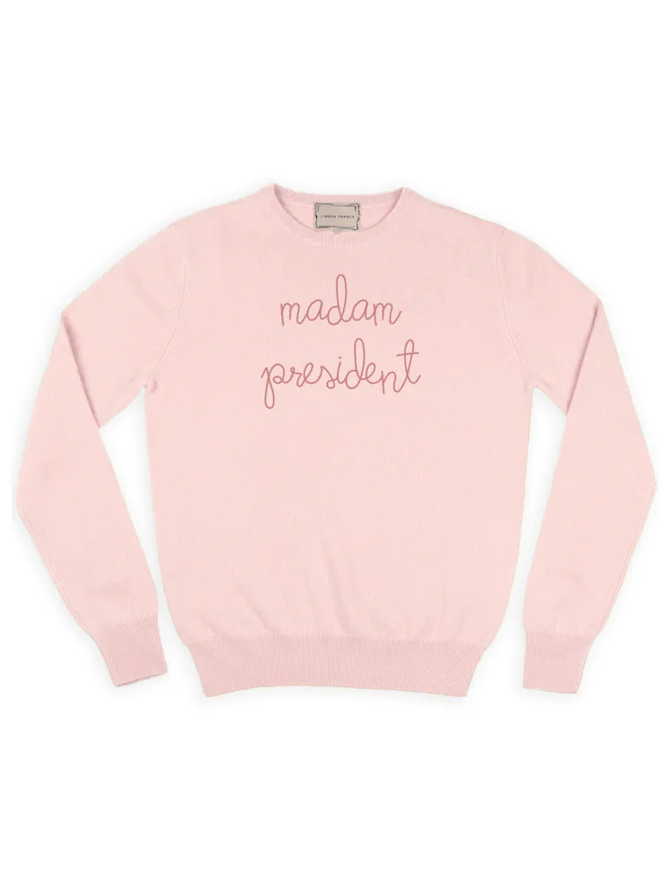 "madam president" Crewneck sold by Lingua Franca NYC product image thumbnail 5