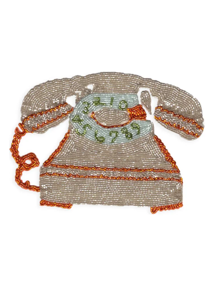 Beaded Telephone Patch sold by Lingua Franca NYC
