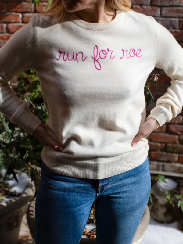 "run for roe" Crewneck sold by Lingua Franca NYC