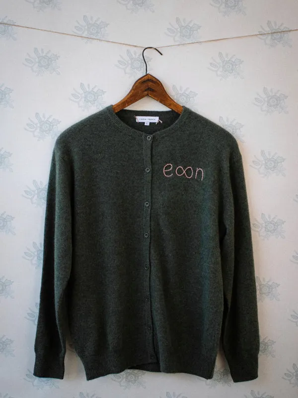 Custom Initial Forever Cardigan sold by Lingua Franca NYC product image thumbnail 3