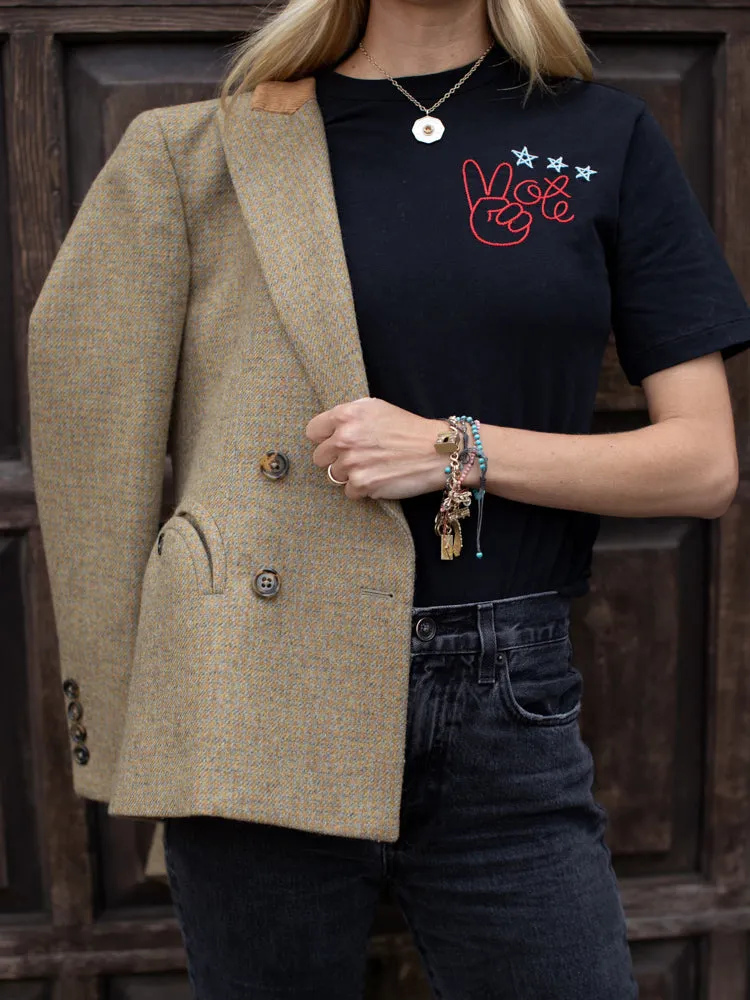 Peace + Vote T-Shirt sold by Lingua Franca NYC product image thumbnail 2