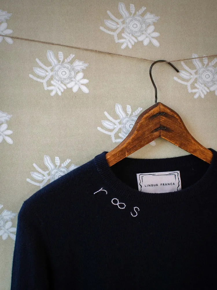 Custom Initial Forever Crewneck sold by Lingua Franca NYC product image thumbnail 2
