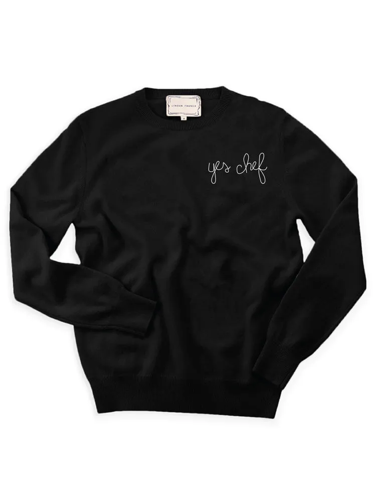 "yes chef" Crewneck sold by Lingua Franca NYC product image thumbnail 5