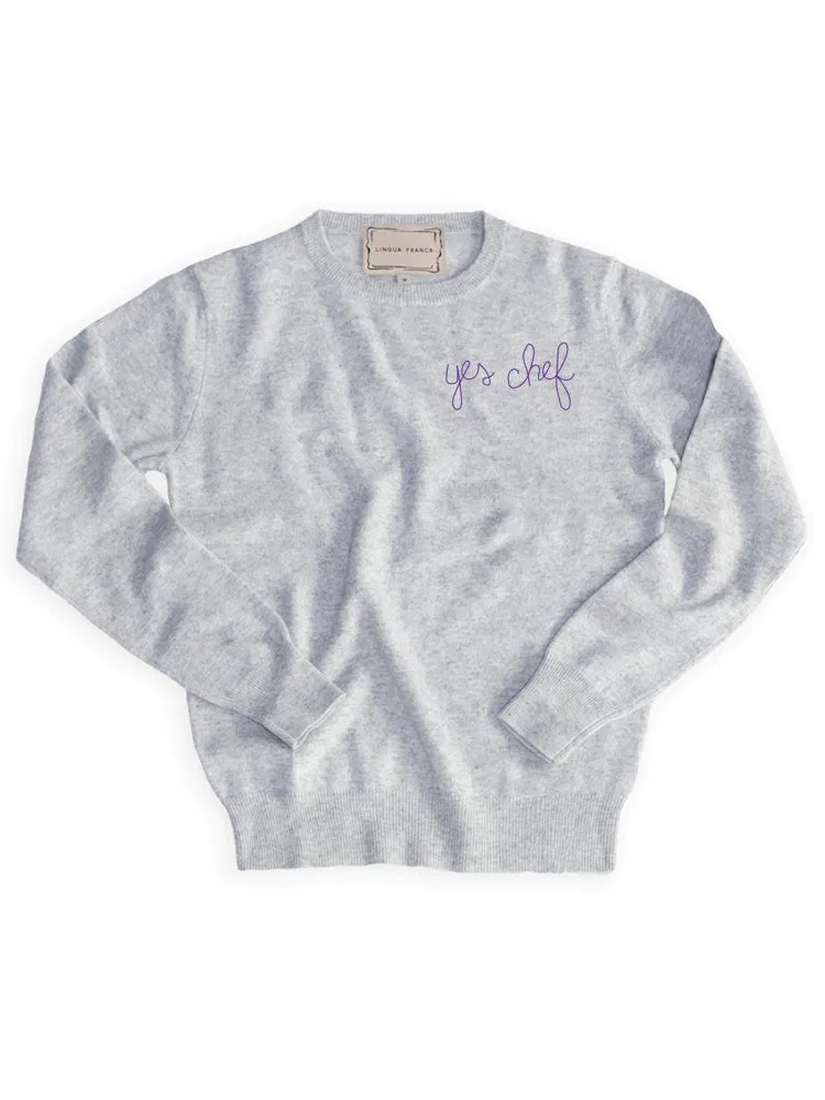 "yes chef" Crewneck sold by Lingua Franca NYC product image thumbnail 4