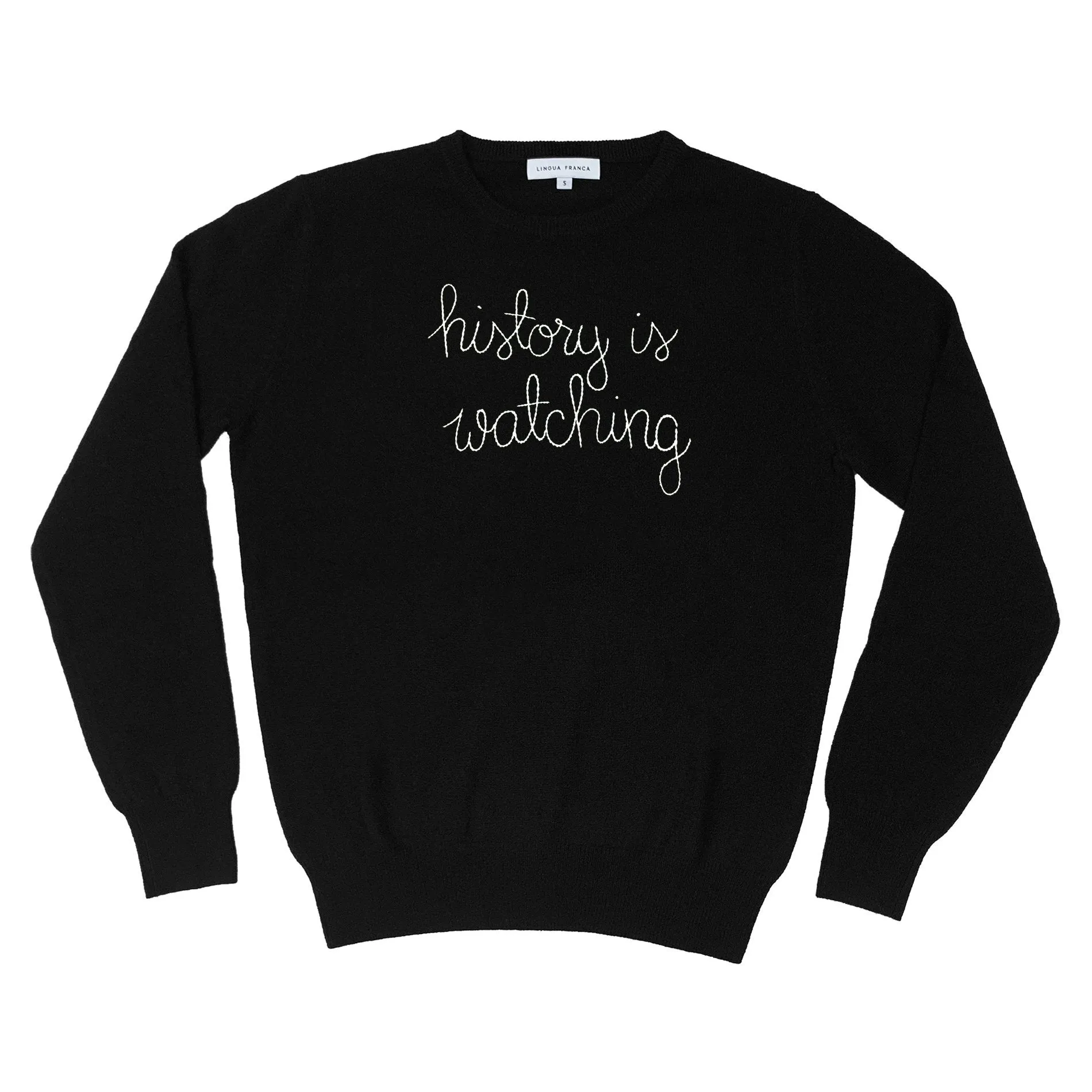 "history is watching" Crewneck sold by Lingua Franca NYC product image thumbnail 2