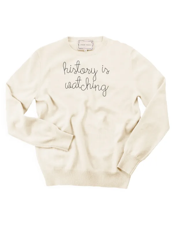 "history is watching" Crewneck sold by Lingua Franca NYC