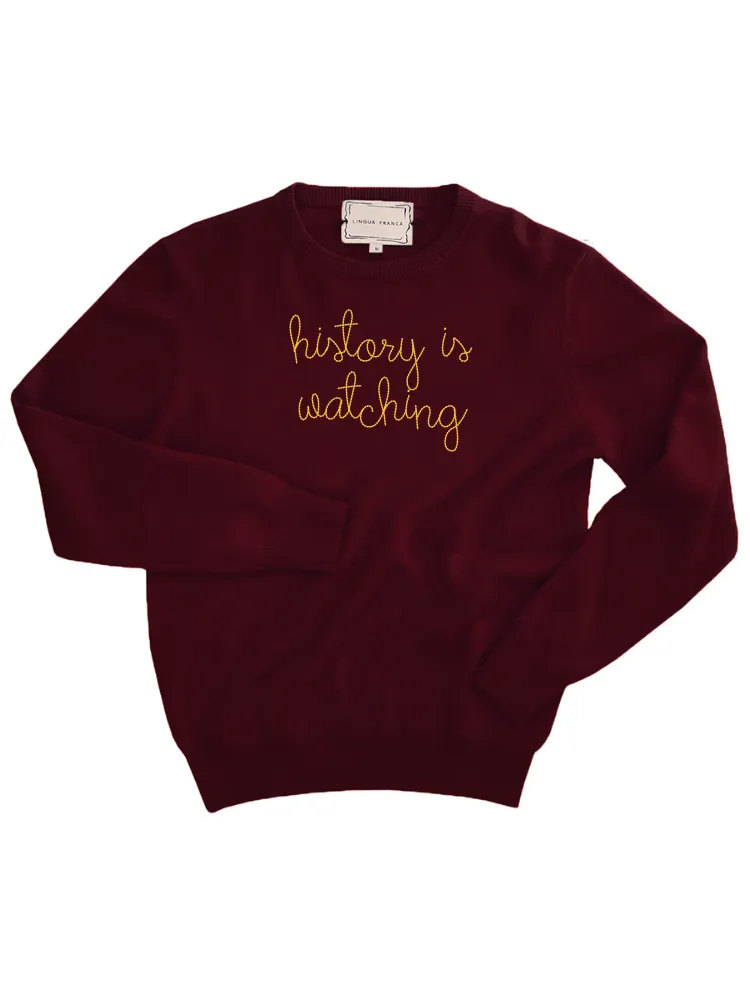 "history is watching" Crewneck sold by Lingua Franca NYC product image thumbnail 4