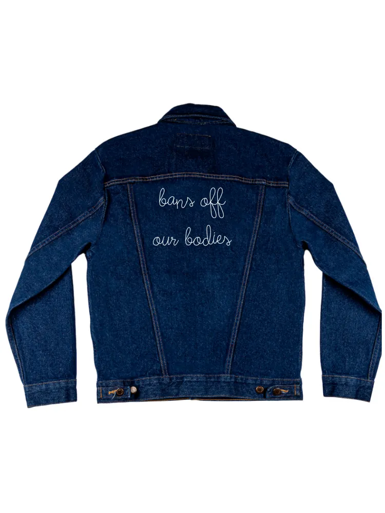 "bans off our bodies" Adult Wrangler® Jacket sold by Lingua Franca NYC