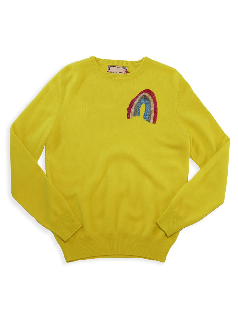 Beaded Rainbow Classic Crewneck sold by Lingua Franca NYC product image thumbnail 3