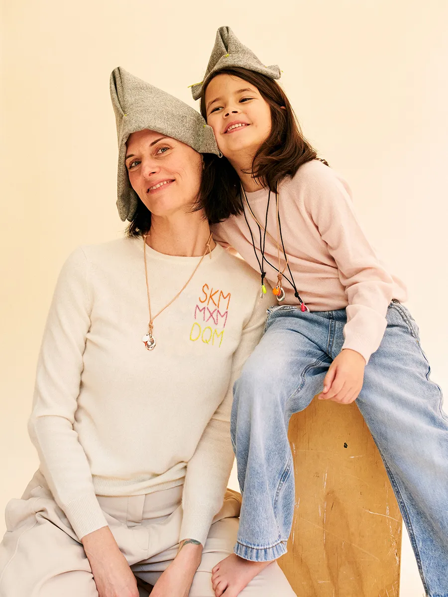 Stacked Monogram Crewneck sold by Lingua Franca NYC