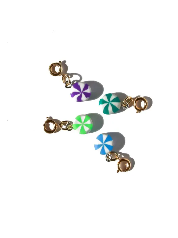 Multicolor Peppermint Charm made by Lingua Franca NYC