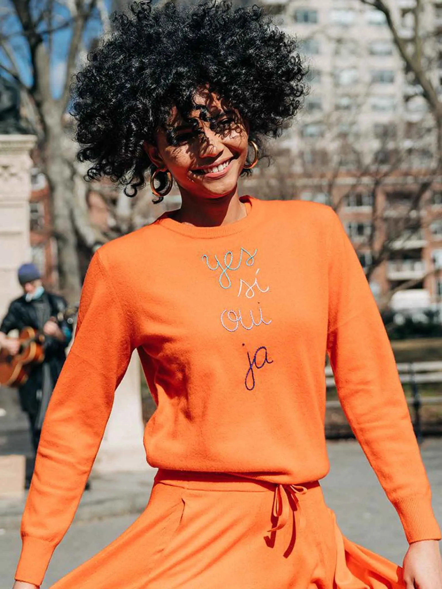 "yes si oui ja" Crewneck sold by Lingua Franca NYC