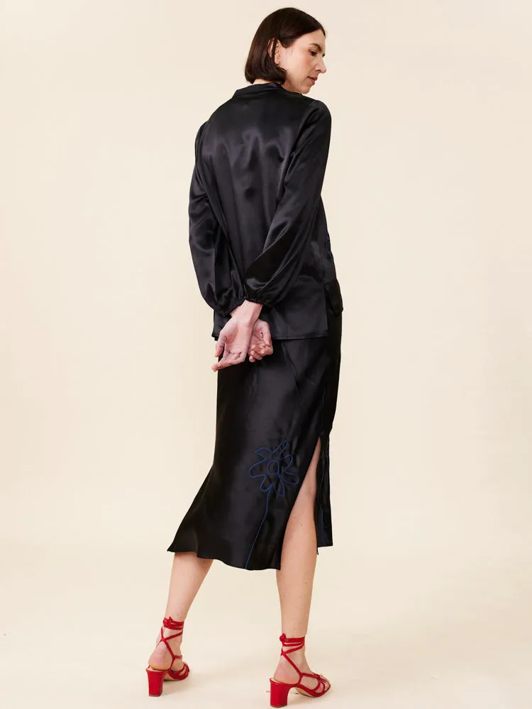 Hudson Silk Skirt sold by Lingua Franca NYC product image thumbnail 4