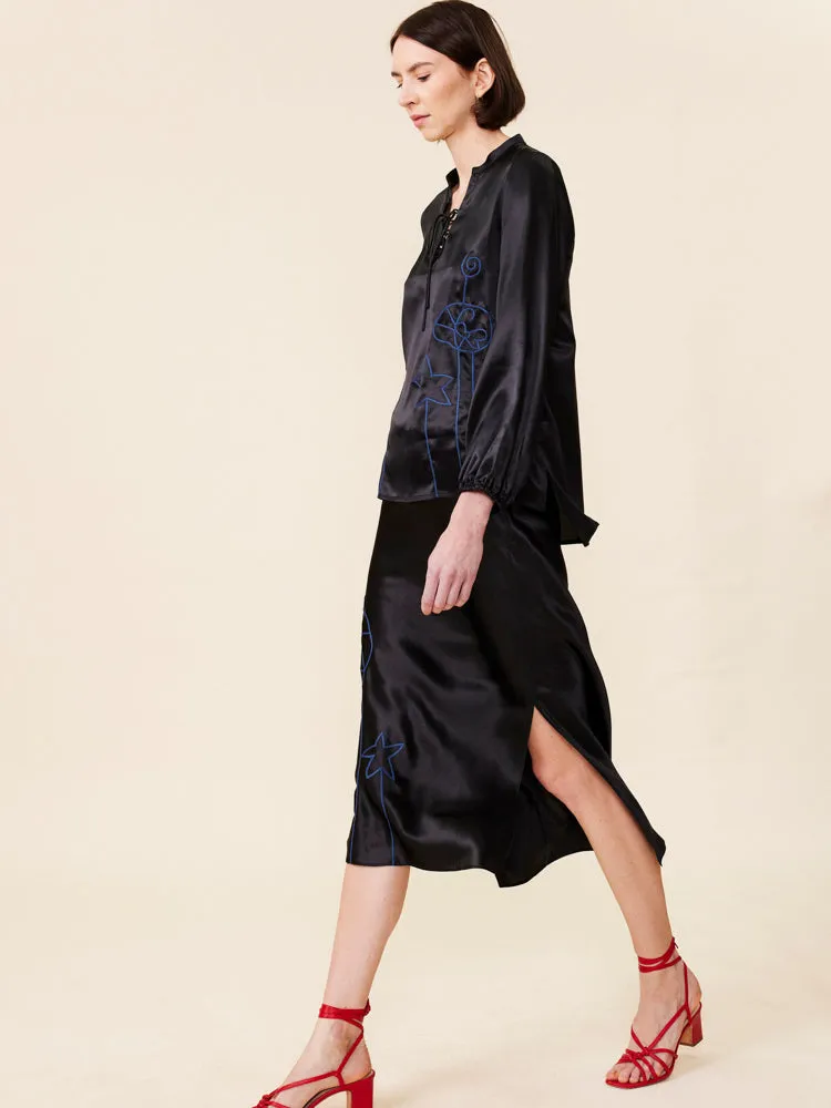 Hudson Silk Skirt sold by Lingua Franca NYC product image thumbnail 3