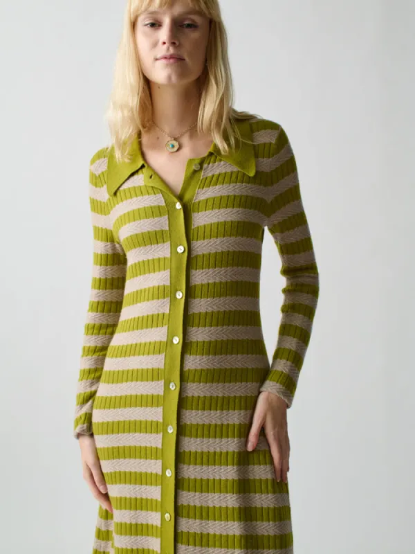Morrissey Textured Stripe Dress sold by Lingua Franca NYC